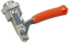 Lapeer - 250 Lb Load Capacity, Mounting Plate Base, Carbon Steel, Standard Straight Line Action Clamp - 3/8" Plunger Diam, Straight Handle - Apex Tool & Supply