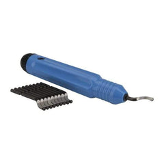 Noga - 11 Piece High Speed Steel Blade Hand Deburring Tool Set - S10 Blades, For Holes, Straight Edge, Curved Edge - Apex Tool & Supply