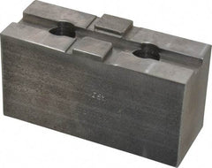 H & R Manufacturing - 10" Chuck Capacity, Tongue & Groove Attachment, Square Soft Lathe Chuck Jaw - Steel, 2.12" Btw Mount Hole Ctrs, 4-1/2" Long x 1-3/4" Wide x 2-3/8" High, 1/2" Groove - Apex Tool & Supply