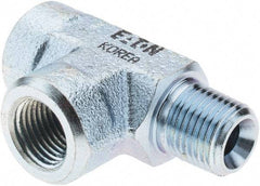 Eaton - Stainless Steel Industrial Pipe Tee - MNPT x FNPT x FNPT, 5,000 psi - Apex Tool & Supply