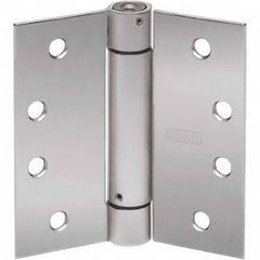 Stanley - 4-1/2" Long x 4-1/2" Wide Grade 1 304 Stainless Steel Full Mortise Spring Commercial Hinge - Apex Tool & Supply