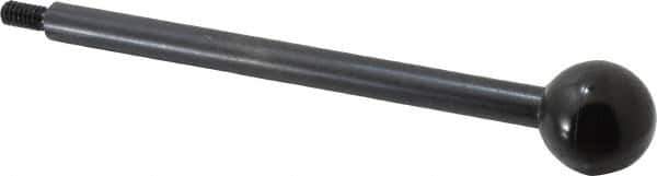 Gibraltar - 1/4-20 Stem, 1" Knob Diam, 3/8" Shaft Diam, Gear Lever Arm with Ball Knob - 1/2" Thread Length, 6" Handle Length, Carbon Steel Shaft, Plastic Knob - Apex Tool & Supply