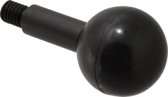 Gibraltar - 3/8-16 Stem, 1-3/8" Knob Diam, 1/2" Shaft Diam, Gear Lever Arm with Ball Knob - 1/2" Thread Length, 2-1/2" Handle Length, Carbon Steel Shaft, Plastic Knob - Apex Tool & Supply