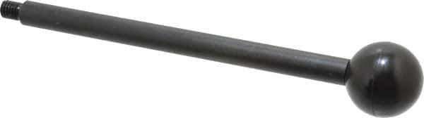 Gibraltar - 3/8-16 Stem, 1-3/8" Knob Diam, 1/2" Shaft Diam, Gear Lever Arm with Ball Knob - 1/2" Thread Length, 8" Handle Length, Carbon Steel Shaft, Plastic Knob - Apex Tool & Supply