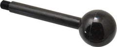Gibraltar - 1/2-13 Stem, 1-7/8" Knob Diam, 5/8" Shaft Diam, Gear Lever Arm with Ball Knob - 5/8" Thread Length, 6" Handle Length, Carbon Steel Shaft, Plastic Knob - Apex Tool & Supply