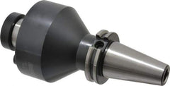 Parlec - CAT40 Taper Shank 1-1/2" Pilot Diam Shell Mill Holder - 4" Flange to Nose End Projection, 3-3/4" Nose Diam, 3/4-16 Lock Screw - Exact Industrial Supply