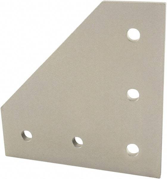 80/20 Inc. - 120mm Wide, Open Shelving Accessory/Component - Aluminum, Clear Anodized Finish, 120mm Long, Use with 40 Series & Bolt Kit 75-3422 - Apex Tool & Supply