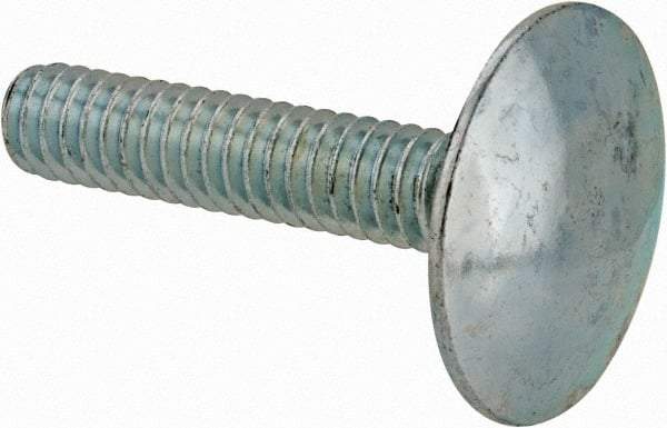 Value Collection - 1/4-20, 1-1/4" Length Under Head, Step Bolt - 27/32" Head Diam, 1006-1050 Steel, Zinc-Plated Finish - Apex Tool & Supply