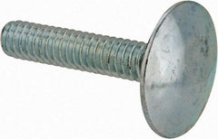 Value Collection - 1/4-20, 1-1/4" Length Under Head, Step Bolt - 27/32" Head Diam, 1006-1050 Steel, Zinc-Plated Finish - Apex Tool & Supply