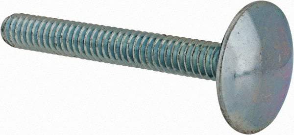 Value Collection - 1/4-20, 2" Length Under Head, Step Bolt - 27/32" Head Diam, 1006-1050 Steel, Zinc-Plated Finish - Apex Tool & Supply
