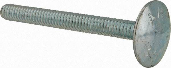 Value Collection - 1/4-20, 2-1/2" Length Under Head, Step Bolt - 27/32" Head Diam, 1006-1050 Steel, Zinc-Plated Finish - Apex Tool & Supply