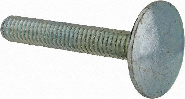 Value Collection - 5/16-18, 2" Length Under Head, Step Bolt - 1-1/16" Head Diam, 1006-1050 Steel, Zinc-Plated Finish - Apex Tool & Supply