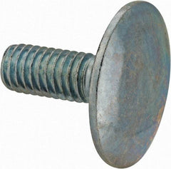 Value Collection - 3/8-16, 1" Length Under Head, Step Bolt - 1-1/4" Head Diam, 1006-1050 Steel, Zinc-Plated Finish - Apex Tool & Supply