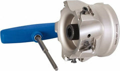 Iscar - 5 Inserts, 3" Cut Diam, 1" Arbor Diam, 0.63" Max Depth of Cut, Indexable Square-Shoulder Face Mill - 0/90° Lead Angle, 2" High, T490 LN.T 1607 Insert Compatibility, Through Coolant, Series Helitang - Apex Tool & Supply