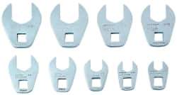 Proto - 9 Piece 3/8" Drive Open End Crowfoot Wrench Set - 3/8 to 7/8" - Apex Tool & Supply