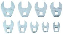 Proto - 9 Piece 3/8" Drive Open End Crowfoot Wrench Set - 3/8 to 7/8" - Apex Tool & Supply
