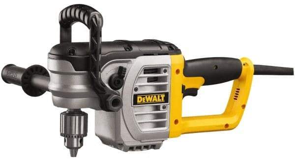 DeWALT - 1/2" Keyed Chuck, 330 & 1,300 RPM, Stud & Joist Handle Electric Drill - 11 Amps, Reversible, Includes 2-Position Side Handle, Bail Handle, Chuck Key with Holder - Apex Tool & Supply