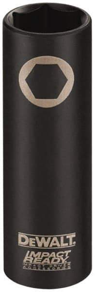 DeWALT - 3/8" Drive 11/16" Deep Impact Socket - 6 Points, 2-1/2" OAL - Apex Tool & Supply