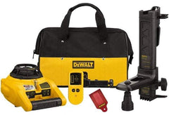DeWALT - 100' (Interior) & 600' (Exterior) Measuring Range, 1/4" at 100' & 2mm at 10m Accuracy, Self-Leveling Rotary Laser with Detector - ±5° Self Leveling Range, 600 RPM, 2-D Battery Included - Apex Tool & Supply