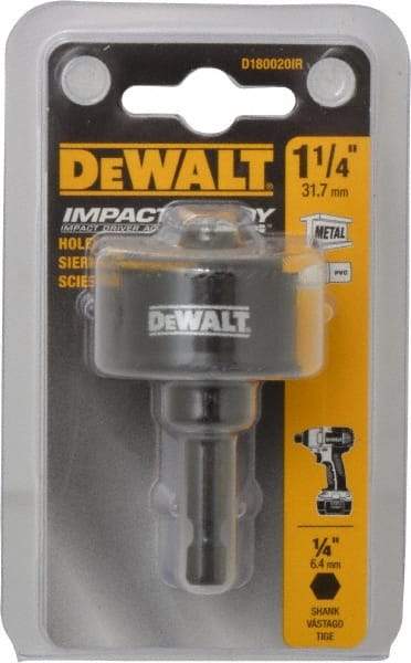 DeWALT - 1-1/4" Diam, 5/8" Cutting Depth, Hole Saw - Bi-Metal Saw, Toothed Edge - Apex Tool & Supply