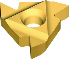 Vargus - 3ER External Right Hand 14 NPTF Laydown Threading Insert - Grade VKX, TiN Coated Carbide, 9.53mm Inscribed Circle - Apex Tool & Supply
