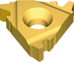 Vargus - 3EL External Left Hand 16 Acme 3G Laydown Threading Insert - Grade VKX, TiN Coated Carbide, 9.53mm Inscribed Circle - Apex Tool & Supply