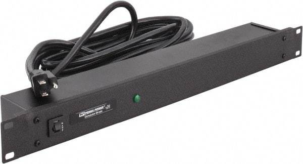 Wiremold - 6 Outlets, 120 Volts, 15 Amps, 15' Cord, Power Outlet Strip - 1 Circuits, Rack Mount, 5-15P NEMA Configuration, 19" Strip, cULus, UL Listed File 1449 - Apex Tool & Supply
