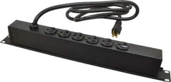 Wiremold - 6 Outlets, 120 Volts, 20 Amps, 6' Cord, Power Outlet Strip - Rack Mount, 6 Back NEMA Configuration, 19" Strip, cULus Recognized - Apex Tool & Supply