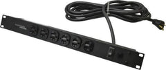Wiremold - 6 Outlets, 120 Volts, 20 Amps, 15' Cord, Power Outlet Strip - Rack Mount, 6 Front NEMA Configuration, 19" Strip, cULus Recognized - Apex Tool & Supply