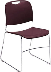 NPS - Polypropylene Blue Stacking Chair - Chrome Frame, 17" Wide x 22-1/2" Deep x 31" High - Apex Tool & Supply