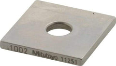 Mitutoyo - 0.1002" Square Steel Gage Block - Accuracy Grade 0, Includes Certificate of Inspection - Apex Tool & Supply