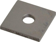 Mitutoyo - 0.1007" Square Steel Gage Block - Accuracy Grade 0, Includes Certificate of Inspection - Apex Tool & Supply