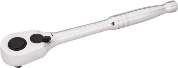 Stanley - 1/2" Drive Pear Head Ratchet - Chrome Finish, 8" OAL - Apex Tool & Supply