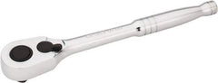 Stanley - 1/2" Drive Pear Head Ratchet - Chrome Finish, 8" OAL - Apex Tool & Supply