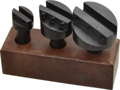 Interstate - 3 Piece, 1/2" Shank Diam, 3/4" to 1-1/2" Max Head Diam, Straight Shank, Fly Cutter Set - 1 Bit Per Cutter, 3/16 to 5/16" Tool Bit, Multiple Head Diams, Includes Wood Stand - Apex Tool & Supply