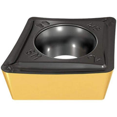 Iscar - CCMT432 SM Grade IC9150 Carbide Turning Insert - TiCN/Al2O3/TiN Finish, 80° Diamond, 1/2" Inscr Circle, 3/16" Thick, 1/32" Corner Radius - Apex Tool & Supply