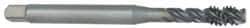 OSG - 1-8 UNC 4 Flute 2B Modified Bottoming Spiral Flute Tap - Vanadium High Speed Steel, Oxide Finish, 160mm OAL, Right Hand Flute, Right Hand Thread - Apex Tool & Supply