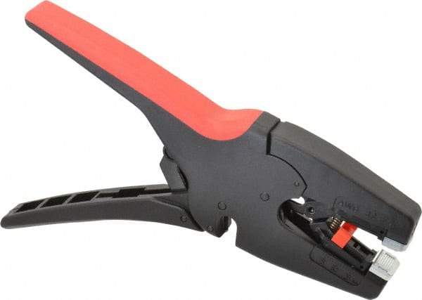 Knipex - 7 to 32 AWG Capacity Self-Adapting Insulation Stripper - 8" OAL, Comfort Grip Handle - Apex Tool & Supply