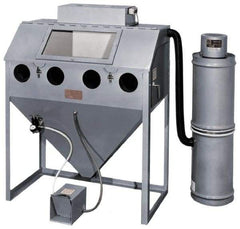 Trinco - 52" Wide x 64" High x 25" Deep Floor Sandblaster - Working Dimensions 48" Wide x 23" High x 24" Deep - Apex Tool & Supply