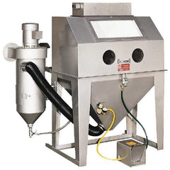 Trinco - 45" Wide x 71" High x 71" Deep Floor Sandblaster - Working Dimensions 40" Wide x 31" High x 40" Deep - Apex Tool & Supply
