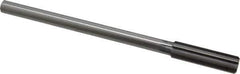 Made in USA - 37/64" High Speed Steel 8 Flute Chucking Reamer - Straight Flute, 0.4355" Straight Shank, 2" Flute Length, 8" OAL - Apex Tool & Supply