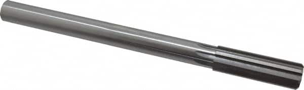 Made in USA - 55/64" High Speed Steel 8 Flute Chucking Reamer - Apex Tool & Supply