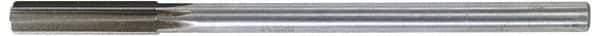 Made in USA - 0.635" High Speed Steel 8 Flute Chucking Reamer - Straight Flute, 0.5615" Straight Shank, 2-1/4" Flute Length, 9" OAL - Apex Tool & Supply