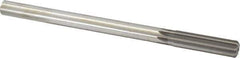 Made in USA - 0.6005" High Speed Steel 8 Flute Chucking Reamer - Straight Flute, 0.4355" Straight Shank, 2" Flute Length, 8" OAL - Apex Tool & Supply