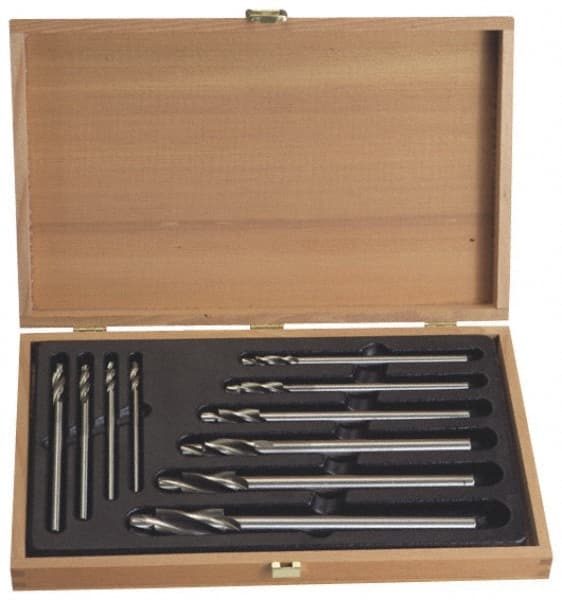 Made in USA - #10 to #4 Wire Socket Head Cap Screw Compatible, High Speed Steel, Solid Pilot Counterbore Set - Apex Tool & Supply