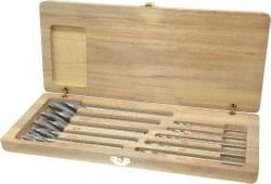 Made in USA - #10 to #4 Wire Socket Head Cap Screw Compatible, High Speed Steel, Solid Pilot Counterbore Set - Apex Tool & Supply