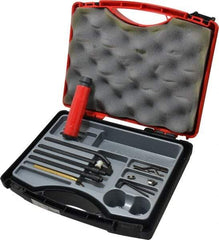 Shaviv - 12 Piece, Carbide Blade, Back Hole Chamfer, Hand Deburring Tool Set - B, E, G3, LP Blade Holder, For Hole Edge, Hole Inner Surface, Corners, Straight Edge - Apex Tool & Supply