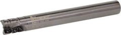 Kennametal - 25mm Cut Diam, 28mm Max Depth of Cut, 25mm Shank Diam, 220mm OAL, Indexable Square Shoulder Helical End Mill - GOMT 13T3.., JOMT 13T3.. Inserts, Cylindrical Shank, 0° Lead Angle, Series KDMR - Apex Tool & Supply