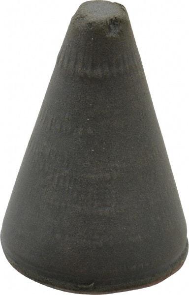 Cratex - 7/8" Max Diam x 1-1/4" Long, Taper, Rubberized Point - Very Fine Grade, Silicon Carbide, 1/4" Arbor Hole, Unmounted - Apex Tool & Supply