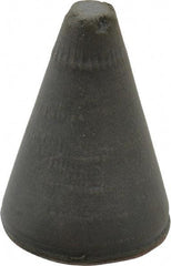 Cratex - 7/8" Max Diam x 1-1/4" Long, Taper, Rubberized Point - Very Fine Grade, Silicon Carbide, 1/4" Arbor Hole, Unmounted - Apex Tool & Supply
